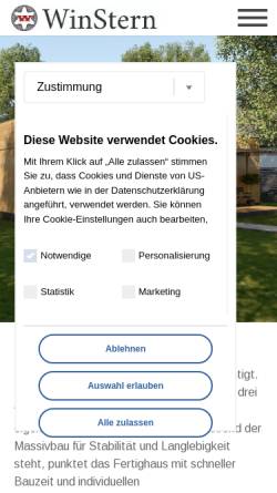 Vorschau der mobilen Webseite winstern.de, Immobilien Winstern GmbH