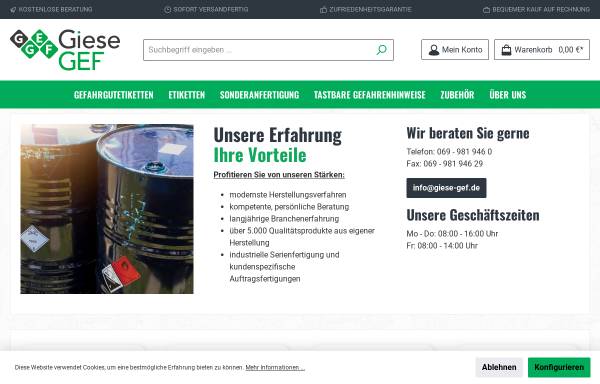 Vorschau von giese-gef.de, Giese-GEF GmbH
