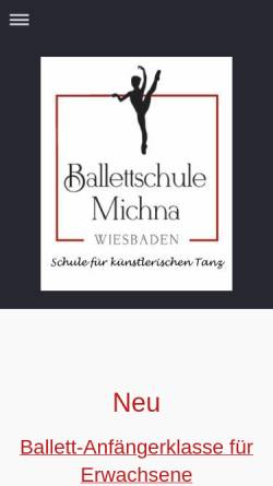 Vorschau der mobilen Webseite www.ballettschule-michna.de, Ballettschule Michna