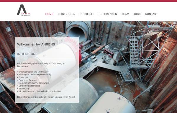 Vorschau von www.ahrens-ingenieure.de, Ahrens Ingenieure