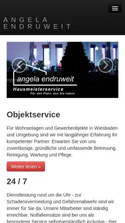 Vorschau der mobilen Webseite www.hms-endruweit.de, Hausmeister-Service Endruweit