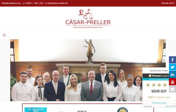 Vorschau von www.caesar-preller.de, Kanzlei Cäsar-Preller
