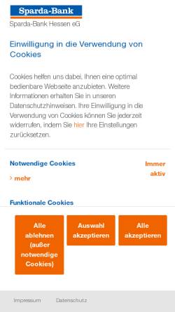 Vorschau der mobilen Webseite www.sparda-hessen.de, Sparda-Bank Hessen eG