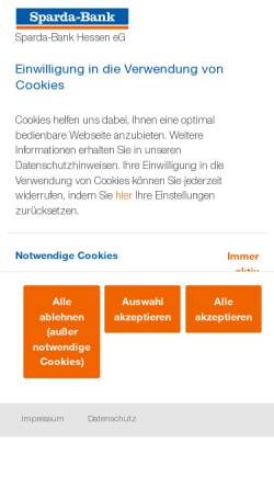 Vorschau der mobilen Webseite www.sparda-hessen.de, Sparda-Bank Hessen eG