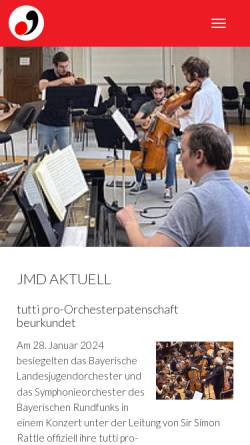 Vorschau der mobilen Webseite www.jmd.info, Jeunesses Musicales Deutschland e.V.