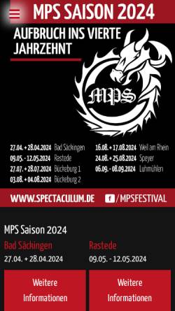 Vorschau der mobilen Webseite www.spectaculum.de, Spectaculum