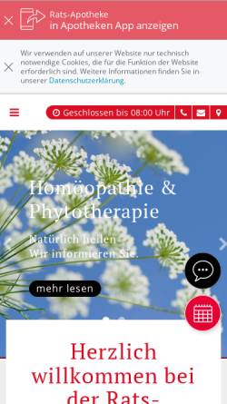 Vorschau der mobilen Webseite www.apotheken.de, Rats-Apotheke