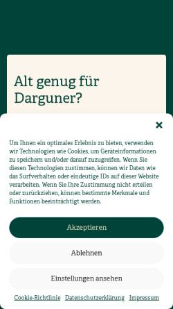 Vorschau der mobilen Webseite www.darguner.com, Darguner Brauerei