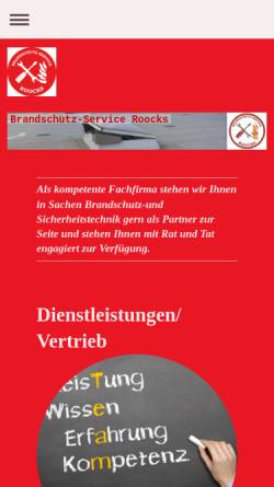 Vorschau der mobilen Webseite www.roocks.de, Brandschutz-Service Roocks