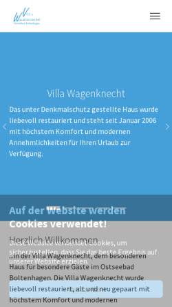 Vorschau der mobilen Webseite www.villa-wagenknecht.de, Villa Wagenknecht