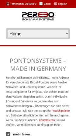Vorschau der mobilen Webseite www.perebo.de, Perebo GmbH & Co. KG