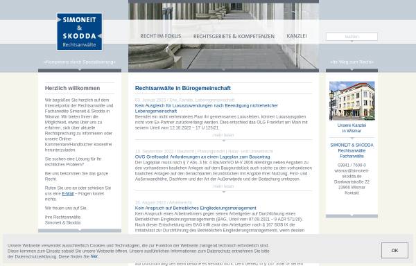 Vorschau von www.simoneit-skodda.de, Rechtsanwälte Dr. Simoeit & Skodda
