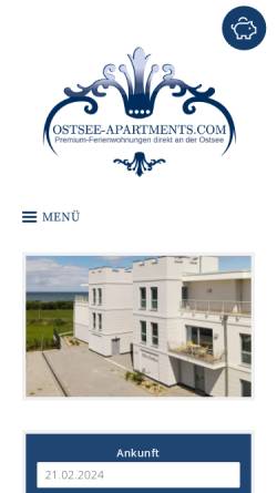 Vorschau der mobilen Webseite www.ostsee-apartments.com, Ostsee-Apartments.com