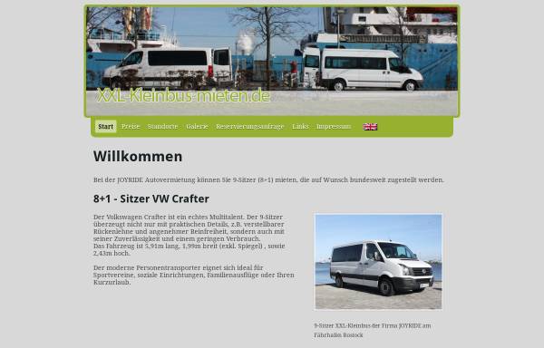 Vorschau von www.xxl-kleinbus-mieten.de, JOYRIDE Autovermietung Carsten Kempfert
