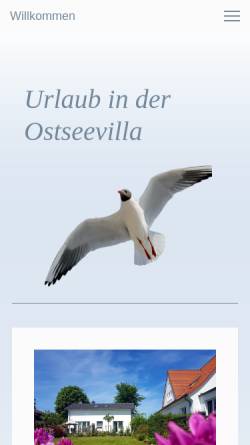 Vorschau der mobilen Webseite www.die-ostseevilla.de, Ostseevilla Ferienwohnung