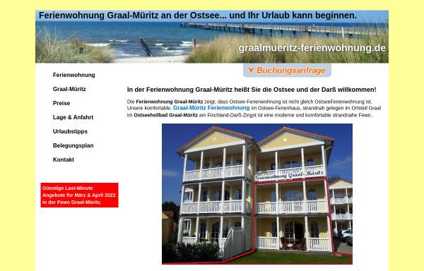 Vorschau von www.graalmueritz-ferienwohnung.de, Ferienwohnung Fam. Schulte