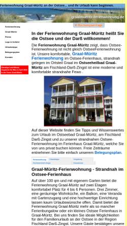 Vorschau der mobilen Webseite www.graalmueritz-ferienwohnung.de, Ferienwohnung Fam. Schulte