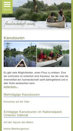 Vorschau der mobilen Webseite www.flusslandschaft-reisen.de, Flusslandschaft Reisen