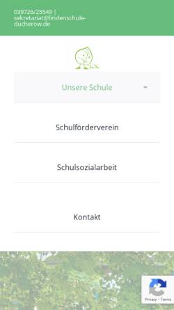 Vorschau der mobilen Webseite www.regionaleschule-ducherow.de, Lindenschule Ducherow