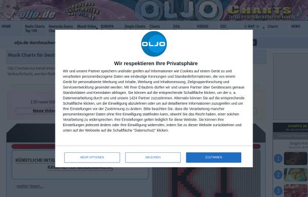 Vorschau von www.oljo.de, Oljo-Chartservice