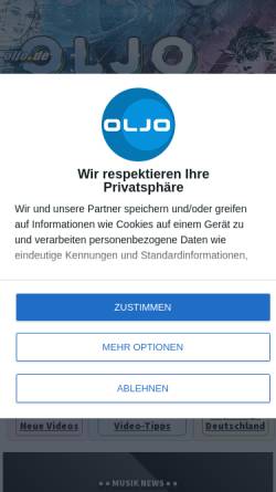 Vorschau der mobilen Webseite www.oljo.de, Oljo-Chartservice