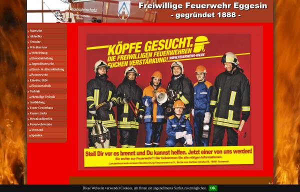Vorschau von www.feuerwehr-eggesin.eu, Freiwillige Feuerwehr
