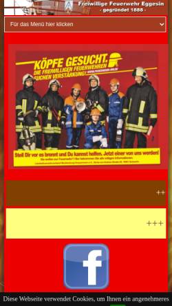 Vorschau der mobilen Webseite www.feuerwehr-eggesin.eu, Freiwillige Feuerwehr