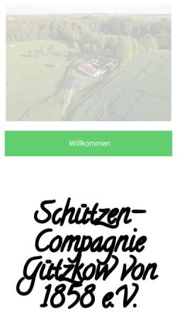 Vorschau der mobilen Webseite www.schuetzencompagnie.de, Schützen-Compagnie Gützkow von 1858 e. V.