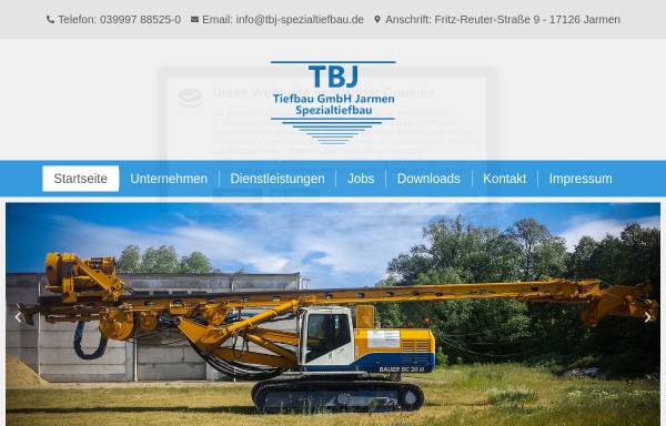 Vorschau von tbj-spezialtiefbau.de, TBJ-Spezialtiefbau GmbH