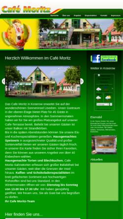 Vorschau der mobilen Webseite www.cafe-moritz.de, Café Moritz