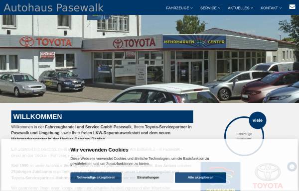 Vorschau von www.fahrzeughandel-pasewalk.de, Fahrzeughandel und Service GmbH
