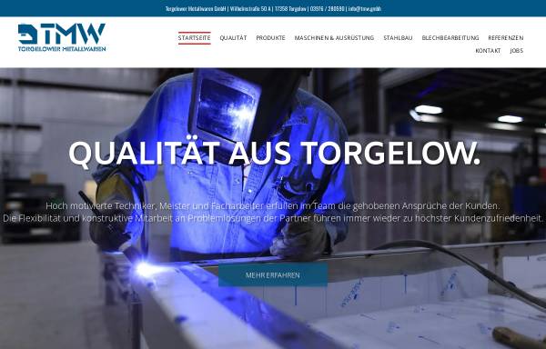 Vorschau von www.torgelower-metallwaren.de, Torgelower Metallwaren GmbH