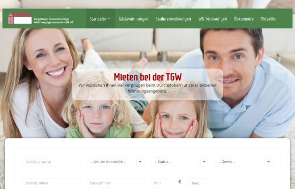 Vorschau von tgw-eg.de, Torgelower Gemeinnützige Wohnungsgenossenschaft