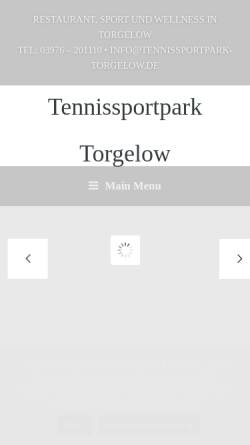 Vorschau der mobilen Webseite tennissportpark-torgelow.de, Tennis-Sportpark