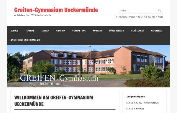 Vorschau von gymnasium-ueckermuende.de, Greifen-Gymnasium