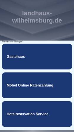 Vorschau der mobilen Webseite www.landhaus-wilhelmsburg.de, Ferienhaus Hardenberg