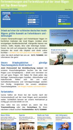 Vorschau der mobilen Webseite www.avr.de, Ferienwohnungsvermietung & Betriebsgesellschaft Rügen UG