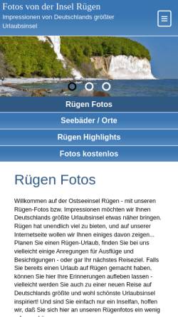 Vorschau der mobilen Webseite www.ruegen-impressionen.com, Rügen Impressionen