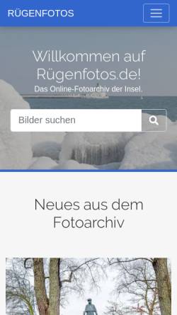 Vorschau der mobilen Webseite www.ruegenfotos.de, Rügen Fotos