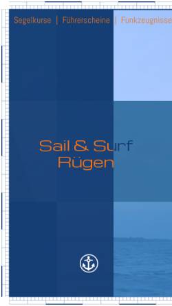 Vorschau der mobilen Webseite www.segelschule-ruegen.de, Wassersportzentrum Sail & Surf
