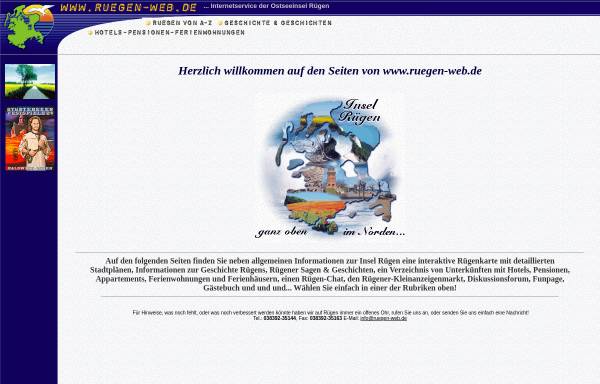 Vorschau von www.ruegen-web.de, Ruegen-web.de; Inh.: Rainbow Werbeagentur und Internetdienstleistungen