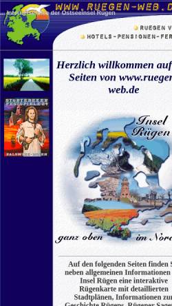 Vorschau der mobilen Webseite www.ruegen-web.de, Ruegen-web.de; Inh.: Rainbow Werbeagentur und Internetdienstleistungen