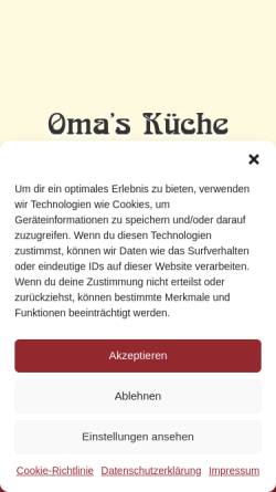Vorschau der mobilen Webseite www.omas-kueche-binz.de, Oma´s Küche