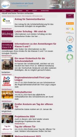 Vorschau der mobilen Webseite schulzentrum-am-sund.de, Schulzentrum Am Sund