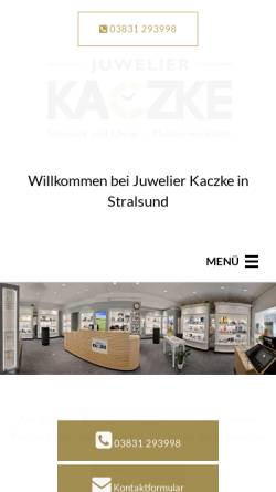Vorschau der mobilen Webseite www.juwelier-kaczke.de, Juwelier Kaczke