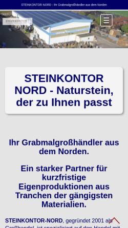 Vorschau der mobilen Webseite www.steinkontor-nord.de, Naturstein GmbH Kolodzeiski