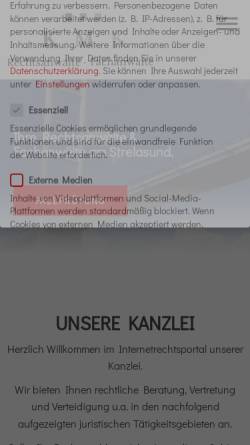 Vorschau der mobilen Webseite www.kmk-recht.de, Rechtsanwälte Krüger-Kleinschmidt, Müller und Kollegen