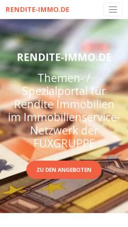 Vorschau der mobilen Webseite www.rendite-immo.de, CONZEPT Wirtschaftsberatung GmbH