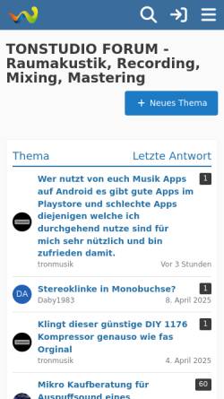 Tonstudio Forum