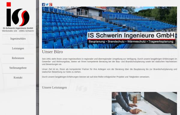 Vorschau von www.is-schwerin.de, IS-Schwerin Ingenieure GmbH
